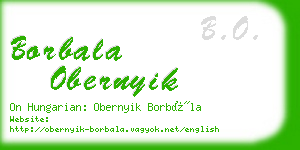 borbala obernyik business card